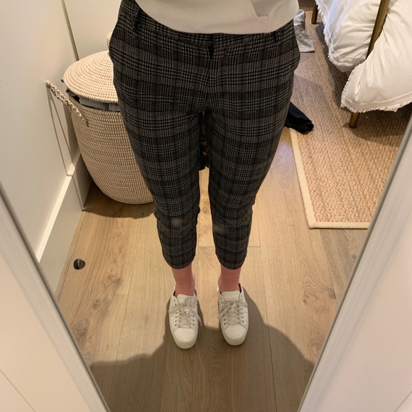 plaid ponte pants